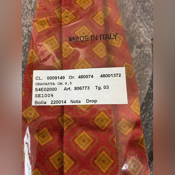 Luciano Barbera wool and silk tie NEW - Picture 3 of 4